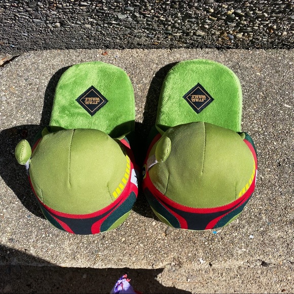 Mens’ Star Wars Boba Fett Plush Slippers Sz S - Picture 7 of 11